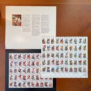 1981 U.S.A. 20c 50-States Flower/Bird Stamps Sheet & Folder - Perfect